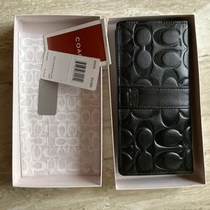Embossed Leather Coach wallet